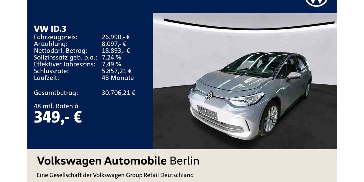 VW ID.3 61.576 km 26.990 &euro; Berlin 10587