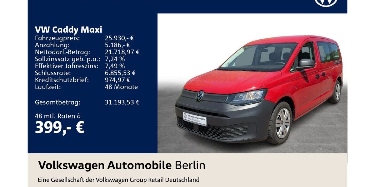 VW Caddy Maxi 59.799 km 25.930 &euro; Berlin 12681