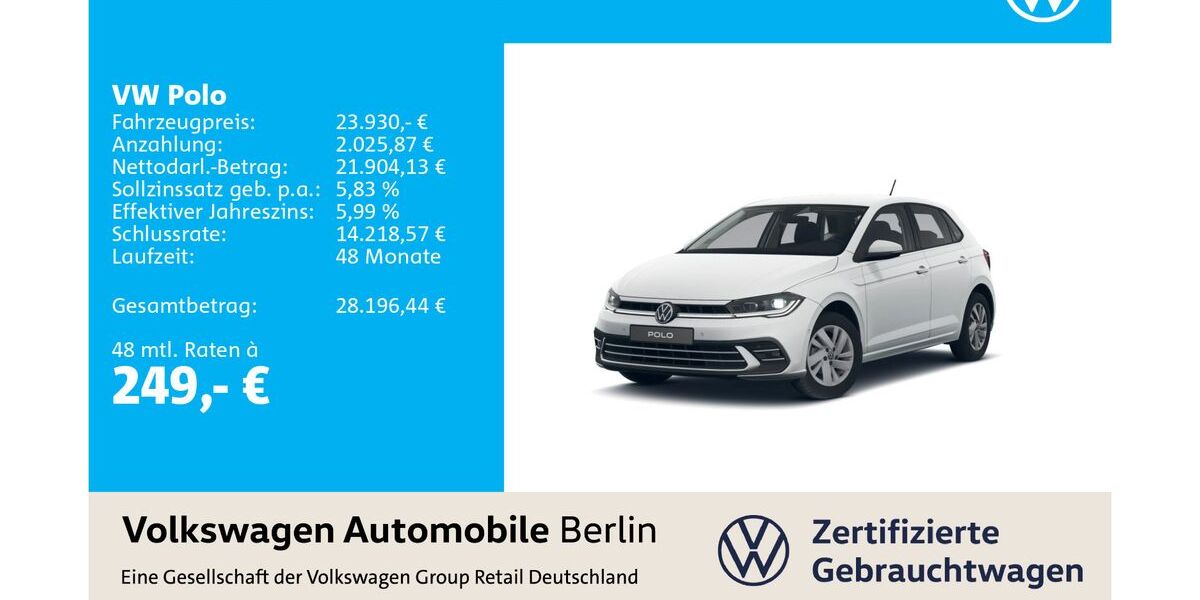 VW Polo 13.190 km 23.930 &euro; Berlin 12681