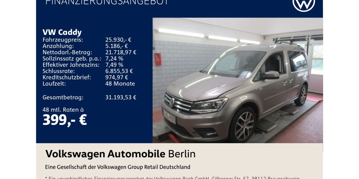 VW Caddy 71.815 km 25.443 &euro; Berlin 12681