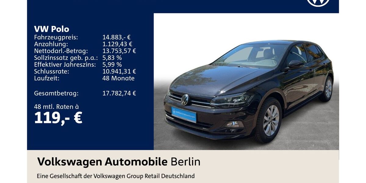 VW Polo 29.050 km 14.446 &euro; Berlin 12681